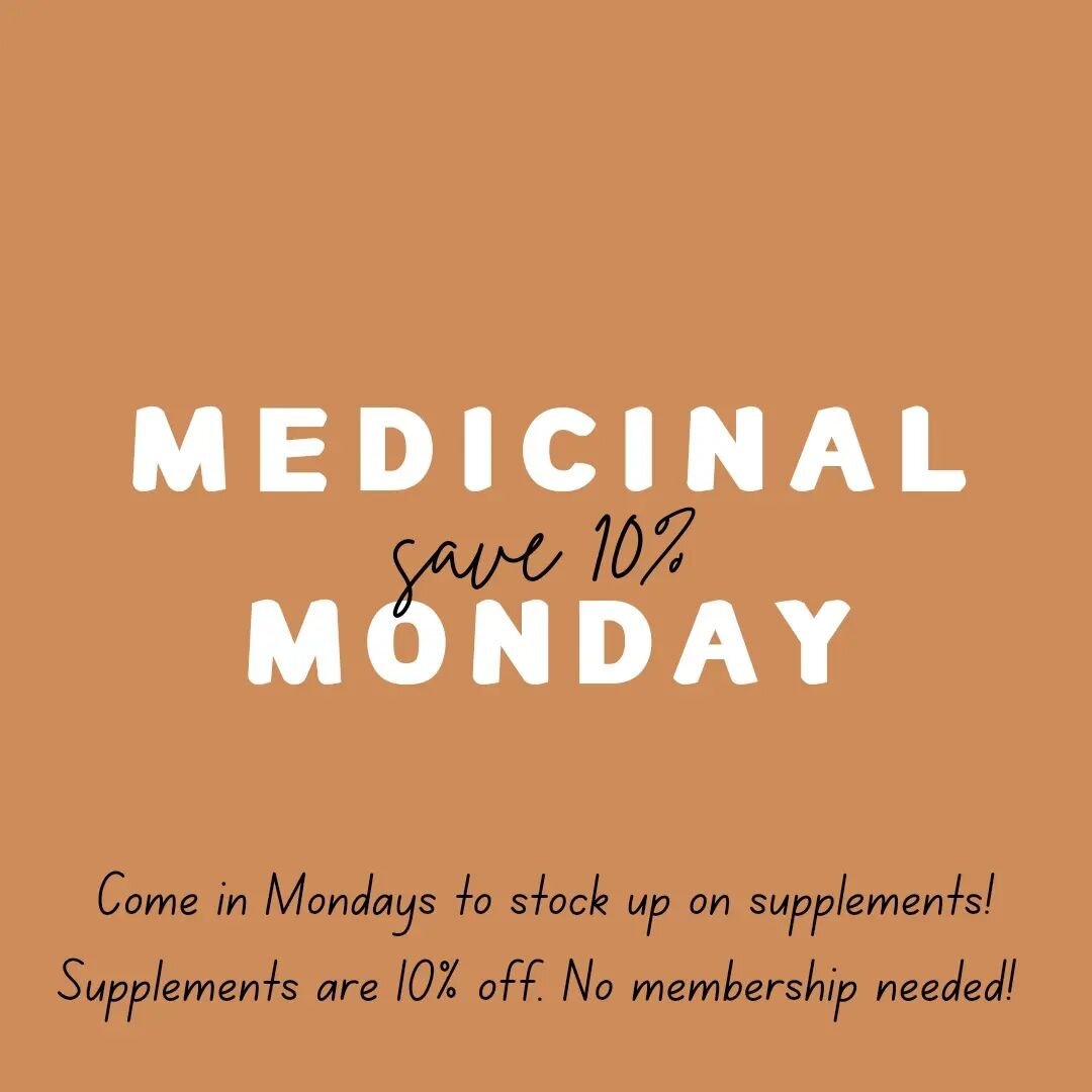 Who can't benefit from saving a little money?
Mondays are the days to come in and restock your supplements!
See you soon Litchfield!